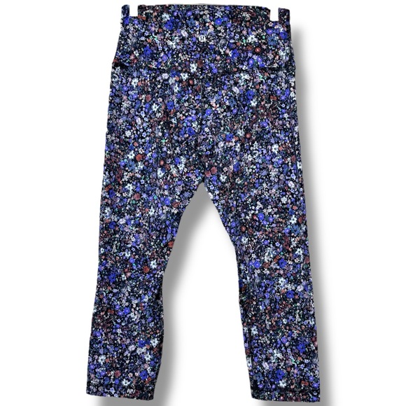 lululemon Align High Rise Crop Tight Leggings 21” Flower Burst Multi FLBM size 8 - Picture 4 of 8